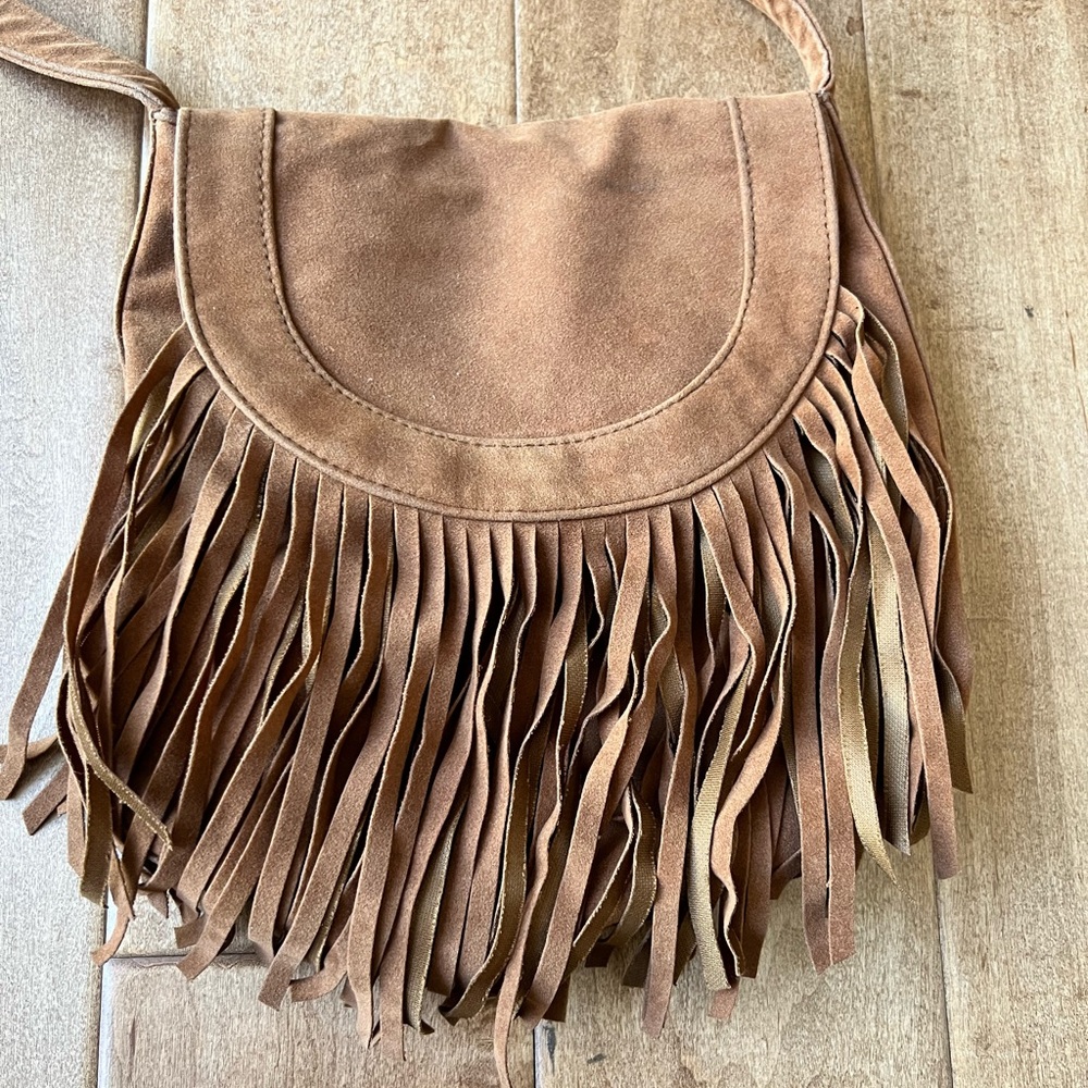Fringe, suede crossbody